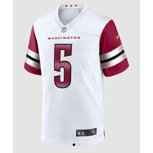 Washington Commanders Jayden Daniels #5 Nike On Field White & Burgundy NFL Jerse
